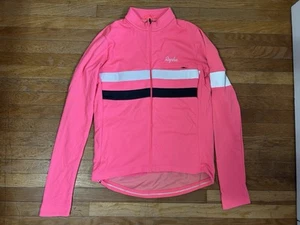 Men’s Rapha Long Sleeve Brevet Jersey Hi Vis Pink Size Large - Picture 1 of 8