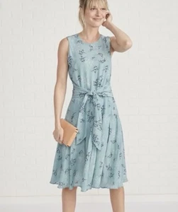 Abito Amour Vert 100% seta Anouk Petit Fougere verde salvia floreale midi taglia XS - Foto 1 di 7