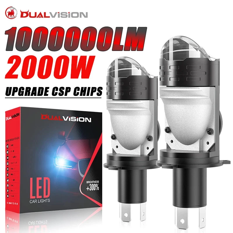 Bombillas LED para faros de coche H4 1000000LM 2000W CANBUS bombilla antiniebla automática 12V 24V Foto 1 de 4