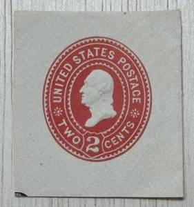 US STAMP: SCOTT #U360 - 1899 - CARMINE - 2 Cents - Large Cut Square - Picture 1 of 2