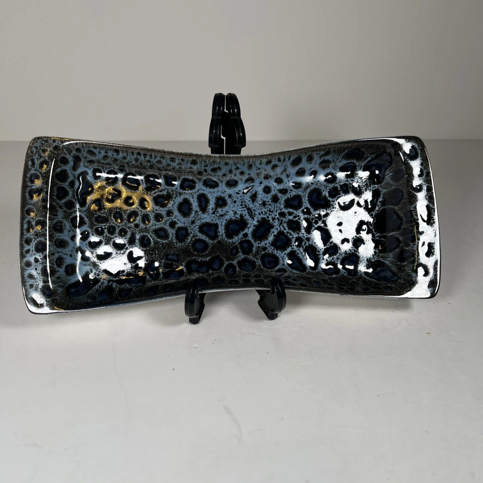 Poole Pottery - Blue Lace - Decorative Rectangular Bowl/ Plate - 30 x 12cm - - Image 1 of 4