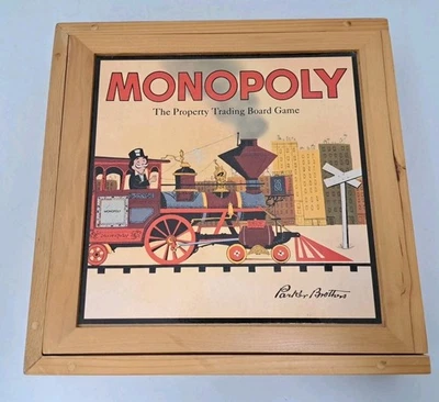 Monopoly Nostalgia Wooden Box Edition Board Game Parker -   2003 edition - Image 1 of 4
