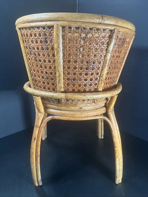 De colección Bambú Madera Curvada Ratán Redondo 16.5” Planta Soporte Maceta Boho 2 Piezas Foto 1 de 4