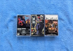 DAVID BOWIE 3 Cassette Tape Lot Art Rock Tonight Let's Dance Never Let Me Down - Picture 1 of 4