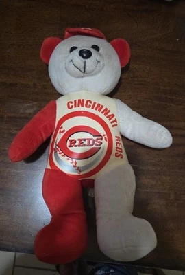 Genuine Merchandise Cincinnati Reds Baseball Stuffed Bear about 17"  MLB Vintage - Image 1 of 4