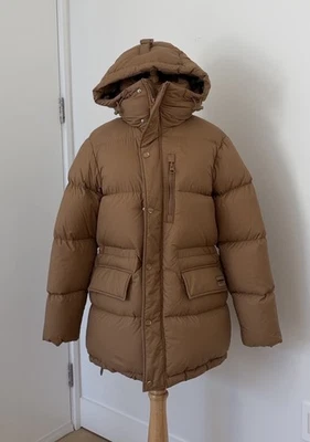 BURBERRY LONDON Goose Down Parka Puffer Jacket XS/S Brown Nova Check Hooded NEW - Image 1 of 4