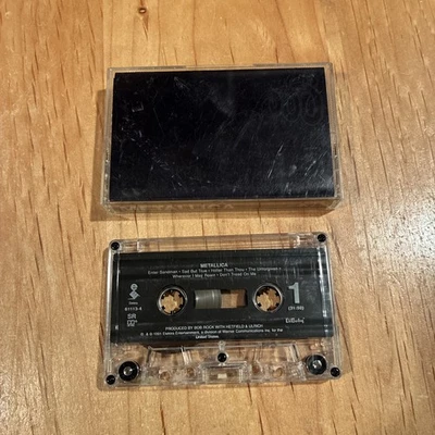 Metallica s/t 1991 CASSETTE TAPE 1st US SR issue megadeth slayer exodus anthrax - Image 1 of 3