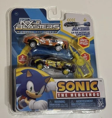 New Sonic The Hedgehog Key Blasters SUPER SONIC & TAILS Toy Cars 2024 - Image 1 of 2