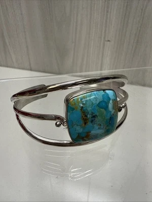 Jay King DRT 925 Sterling Turquoise & Labradorite Reversible Cuff Bracelet - Image 1 of 4