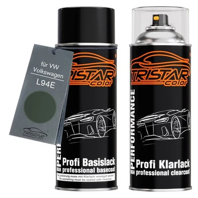 Autolack Spraydosen Set für VW Volkswagen L94E Oakgrün Metallic Basis Klarlack - Bild 1 von 4