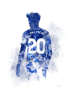 IMPRESIÓN ARTÍSTICA Cole Palmer Chelsea, Fútbol, Deporte, Regalo, Arte de Pared, Decoración del Hogar - Imagen 1 de 2