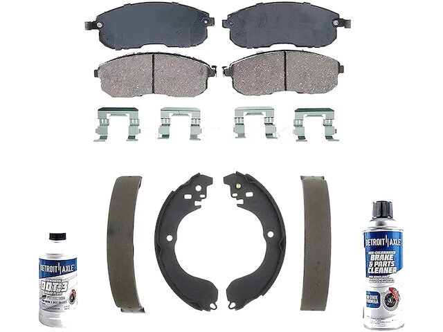 Conjunto de pastilhas de freio dianteiro e traseiro compatível com Nissan Versa 2007-2012 1.8L 4 cilindros 59WBBD - Imagem 1 de 1