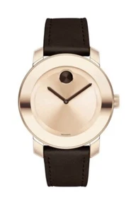 Brand New Movado Bold Women’s Rose Gold Dial Brown Leather Strap Watch 3600380 - Picture 1 of 3