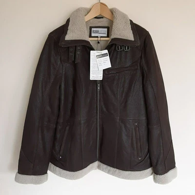 Damen Lederjacke  Cross Liners  Größe 42 Braun  NEU  NP 299,00 - Bild 1 von 3