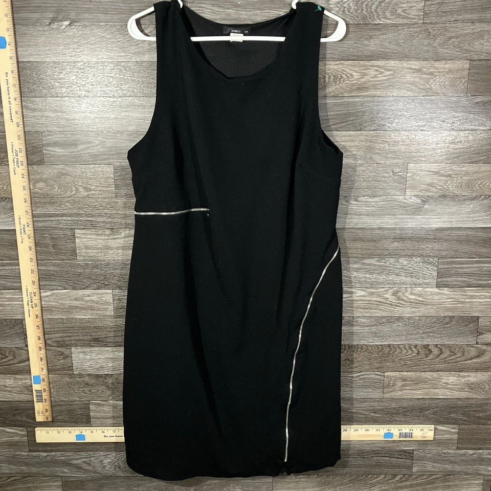 Mini Vestido de Fiesta De Colección Gótico Emo Ing Negro con Cremallera Hecho en EE. UU. Talla 1x Foto 1 de 4