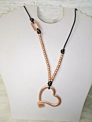 Italy long Kette Giuno Edelstahl Kette rosegold rose Herz matt blogger NEU - Bild 1 von 4