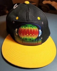 Hip Hop Techno Lighted Flat Brimmed Cap CyberWear NEW Reacts to Music - Picture 1 of 12