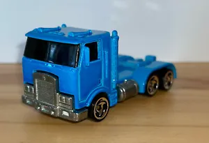 HOT WHEELS HW Vintage 1986 Teal Blue Semi Cab Truck Malaysia VGUC - Picture 1 of 6