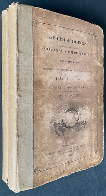 1827 in 2 VOLS, DEATH'S DOINGS w 30 ETCHED PLATES BY R. DAGLEY, FREE EXPR W/WIDE - image 1 of 4