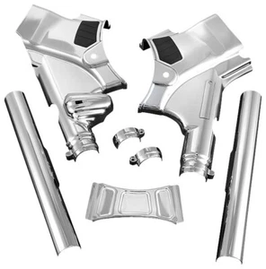 Harley-Davidson FLHX Street Glide 2009-2013Deluxe Neck Covers Chrome by Kuryakyn - Picture 1 of 3