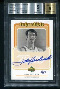 1999-00 Upper Deck Retro Inkredible John Havlicek Auto Level 2 /17 BGS 9 - Picture 1 of 2