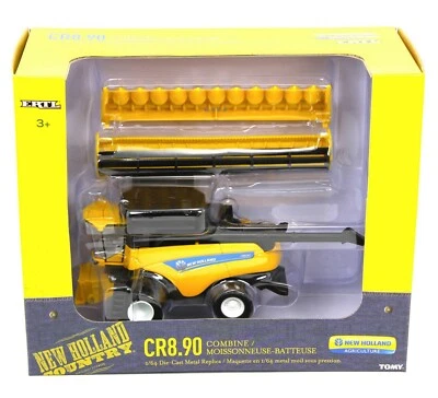 ERTL 1:64 NEW HOLLAND* CR8.90 Combine w/CORN & GRAIN HEADS *NIP* - Image 1 of 2