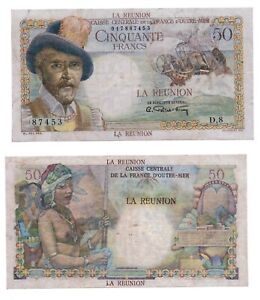 - Paper Reproduction -  Reunion Islands 50 franks francs 1947 Pick #44a    27