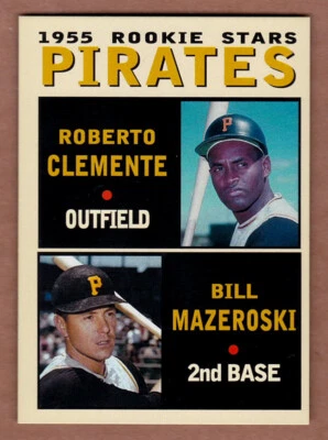Roberto Clemente & Bill Mazeroski '55 Piratas / Estrellas Novatas Pasatiempo #19 / Casi Nuevo+ Foto 1 de 2