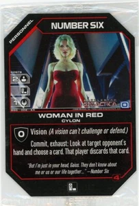 NUMBER SIX Woman in Red 2006 Wizkids Battlestar Galactica CCG Promo Sealed - Picture 1 of 2