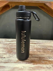 VGC: LULULEMON BACK TO LIFE SPORT BOTTLE - BLACK - 710ML - LEAKPROOF - Picture 1 of 8