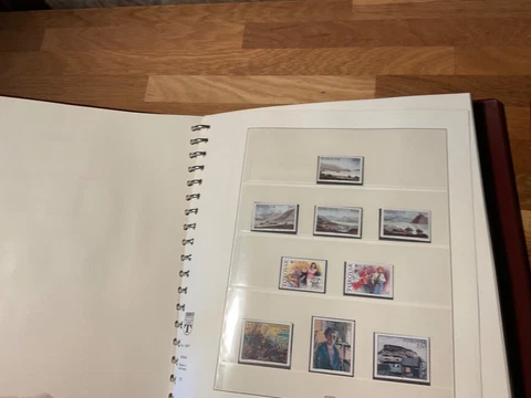 Foroyar Stamps mint and used sets 1975 on in Linder album with slip case Cover