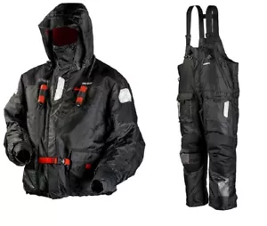 Frabill I-Float Jacke & Latz Eisangeln Anzug, schwarz, Medium UVP $ 549 Hose & Parka - Bild 1 von 1