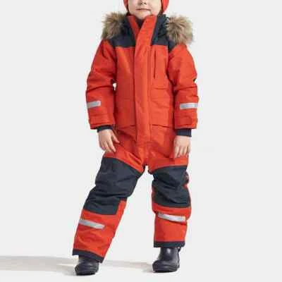 Niños Esquí Esquí Traje Niños Niñas A Prueba de Viento Cálido Exterior Polar Chaqueta Pantalones Niños Foto 1 de 4