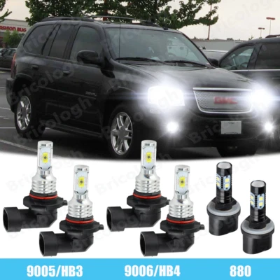 Комбинированные светодиодные противотуманные фары 9005 9006 880 для GMC Envoy 2002-2009 годов выпуска лампы 6000K - Изображение 1 из 4