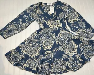 Fisherman's Daughter Blue Floral Dress Small Boutique NEW - Picture 1 of 3