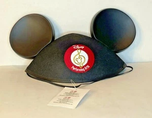 AUTHENTISCHER SCHWARZER HUT DISNEY DARSTELLENDE KUNST MICKEY MOUSE OHREN MIT KINNRIEMEN NEU MIT ETIKETT - Bild 1 von 5