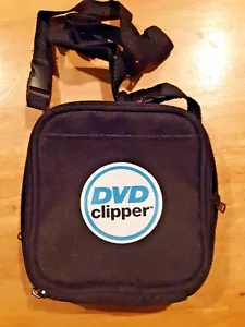 Negro 6"" x 7"" estuche de transporte con cremallera bolsa correa cruzada dvd clipper logotipo - Imagen 1 de 5