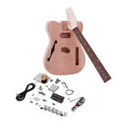 Unfinished Electric Guitar Diy Kit Mahogany Body With F Soundhole Maple O8s3