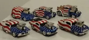 Stars And Stripes Muscle Machines 1/64 Scale Lot 6 Die Cast Model Cars - Picture 1 of 10
