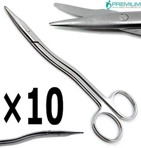 10× Heath Scissors S-Curved 6.25" Working End 1.25" Surgical Instruments - Picture 1 of 4