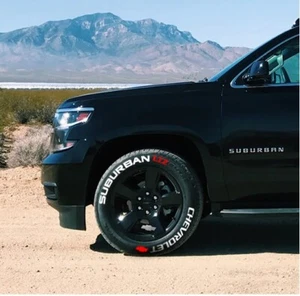 Tire Lettering fits CHEVROLET SUBURBAN LTz TYRE LETTER Stickers "16"-22" - Picture 1 of 2