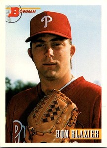 1993 Bowman Ron Blazier RC 244 Philadelphia Phillies