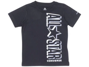 Converse Little Boy's Metallic All Star T-Shirt Graphic Short Sleeve Black Sz. 6 - Picture 1 of 2