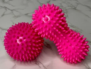 2x) Peanut Foot Massager + Spikey Ball Lot Trigger Points Myofascial Pain Pink - Picture 1 of 7