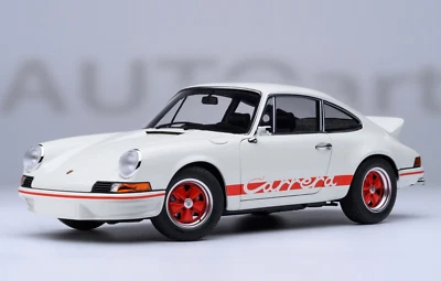 Porsche 911 Carrera 2.7 RS Grand Prix white/red stripes 1:18 AUTOart 78030 - Bild 1 von 4