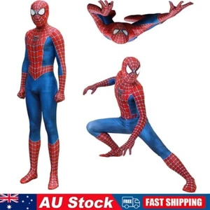 Adult Raimi Spider-man Jumpsuit Spiderman Cosplay Suit Costume Party Fancy Dress - Picture 1 of 14