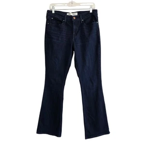 Levi Strauss Signature Woman's Mid Rise Bootcut Dark Denim Jeans W30 L 32 Sz 10 - Picture 1 of 4