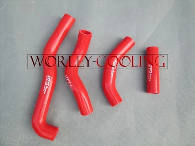 NJ-For KAWASAKI KX250 KX 250 1988 1989 88 89 Radiator silicone hose RED new - Image 1 of 4