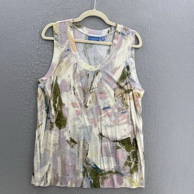 Simply Vera Tank Womens Petite XL Purple Lilac Scoop Neck Scoop Stretch Casual - Image 1 of 4