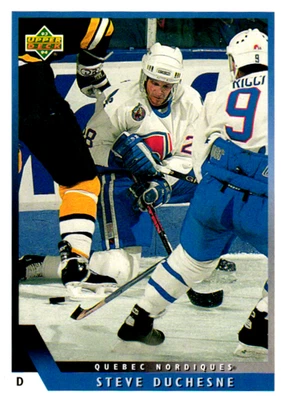 Steve Duchesne Quebec Nordiques 1993-94 Upper Deck Hockey Card #217 nhl - Image 1 of 2
